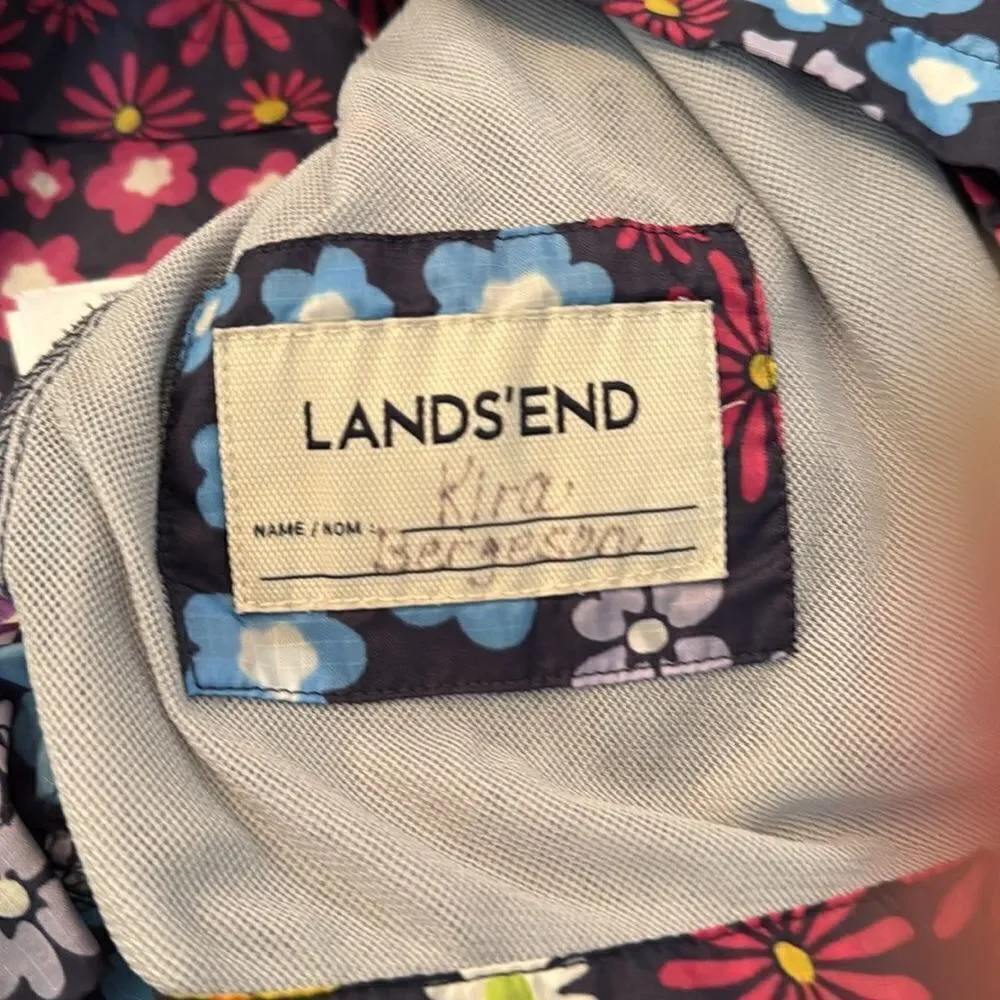 LANDS' END Floral Windbreaker Jacket